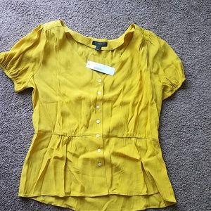 Jcrew yellow blouse.
